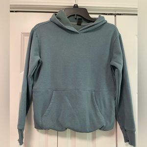 Athleta girl size XL (16) blue pullover hoodie with front pocket